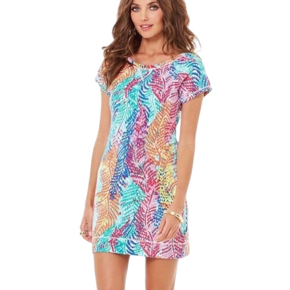 Lilly Pulitzer Sanibel Short Sleeve Shirt Dress in Electric Feel Size Small